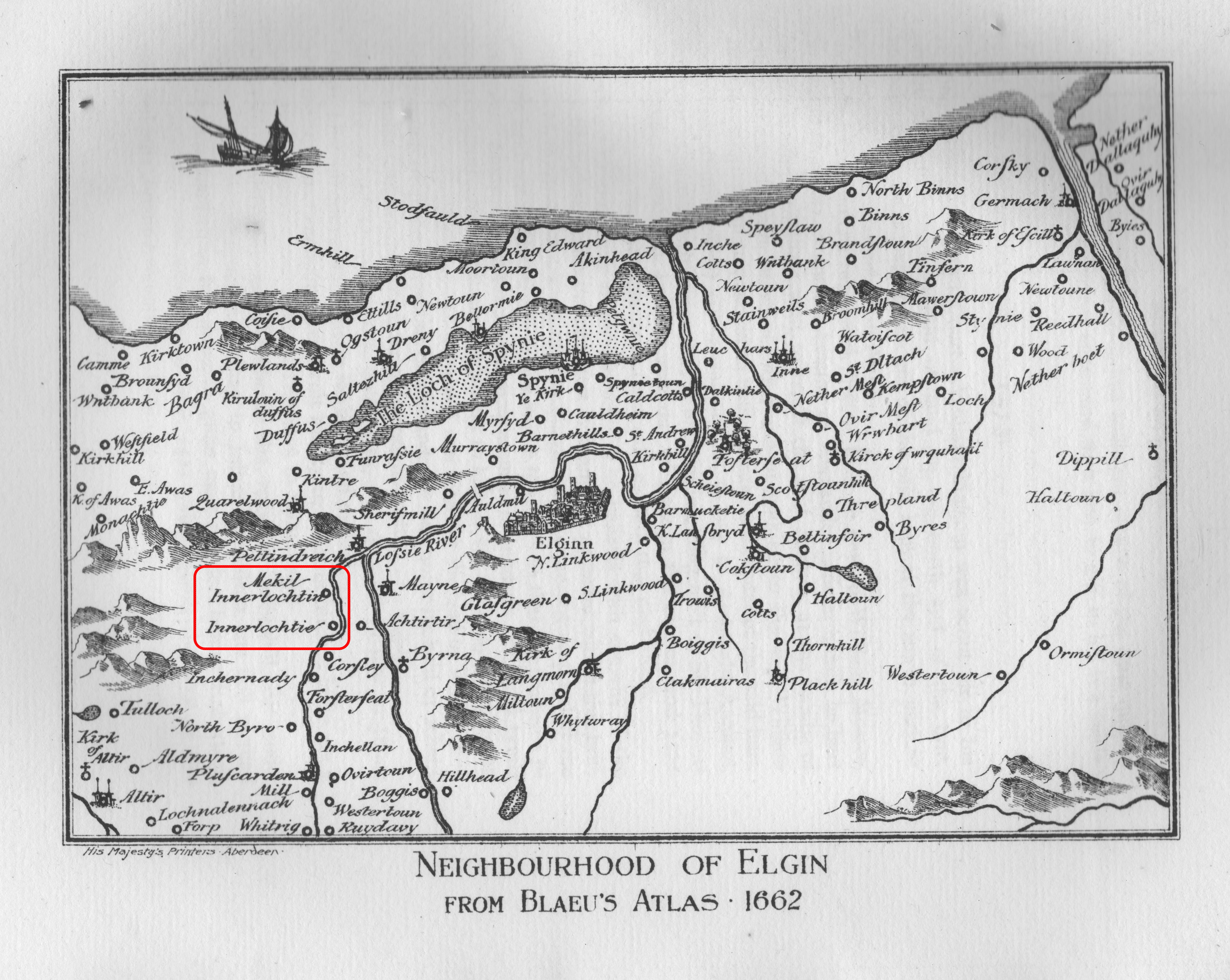 Blau's Map of Elgin.